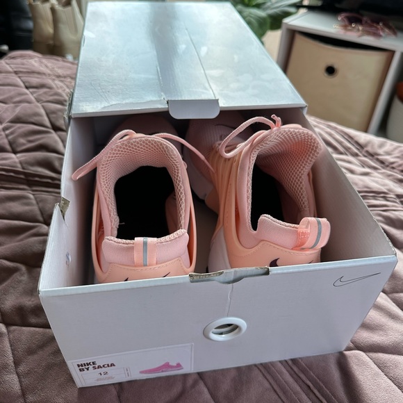 Customized Pink Nike Mens 12 Swoosh Shoes - Picture 5 of 7